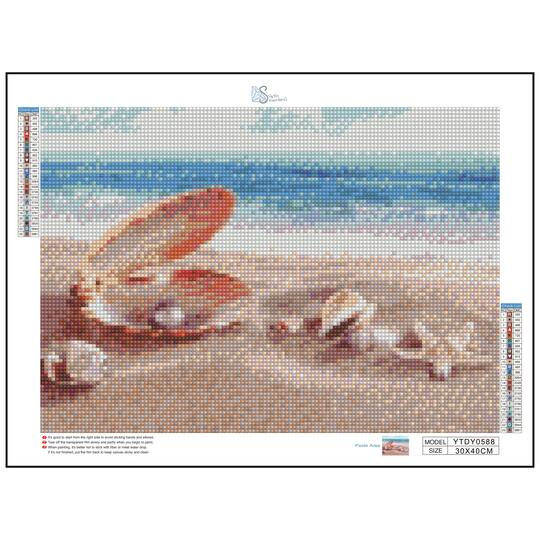 Sparkly Selections Beginner Seashells by the Seashore Diamond Painting Kit